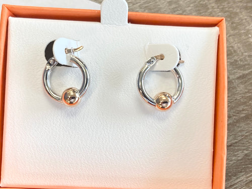 Cape Cod Hoop Earrings Rose Gold And Silver