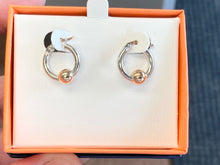 Load image into Gallery viewer, Cape Cod Hoop Earrings Rose Gold And Silver