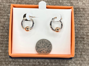 Cape Cod Hoop Earrings Rose Gold And Silver