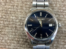Charger l&#39;image dans la galerie, Seiko Stainless Steel Blue Dial With Date Watch
