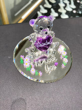 Charger l&#39;image dans la galerie, Grandma I love You Teddy Bear Glass Figurine