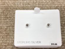 Load image into Gallery viewer, Small Silver Ball Stud Earrings