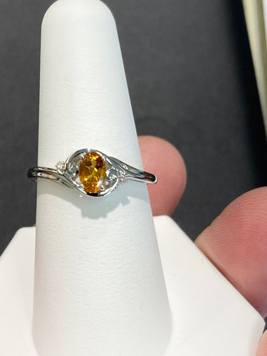 Citrine Silver Ring