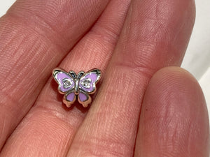 Butterfly Silver Bead