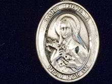 Load image into Gallery viewer, Saint Theresa Sterling Silver Medal With 18 Inch Chain Religious