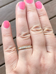 Gold Channel Set Diamond Wedding Ring Quarter Carat