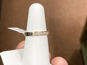 Gold Channel Set Diamond Wedding Ring Quarter Carat