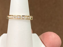 Cargar imagen en el visor de la galería, Gold Channel Set Diamond Wedding Ring Quarter Carat