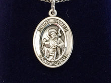 Load image into Gallery viewer, Saint James The Greater Silver Pendant With Chain Religious