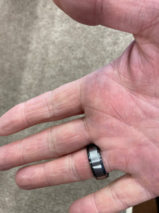 Tantalum With Black Zirconium Wedding Ring