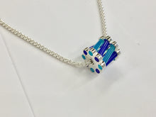 Load image into Gallery viewer, Glacier Blue And Lavender Onyx Silver Pendant