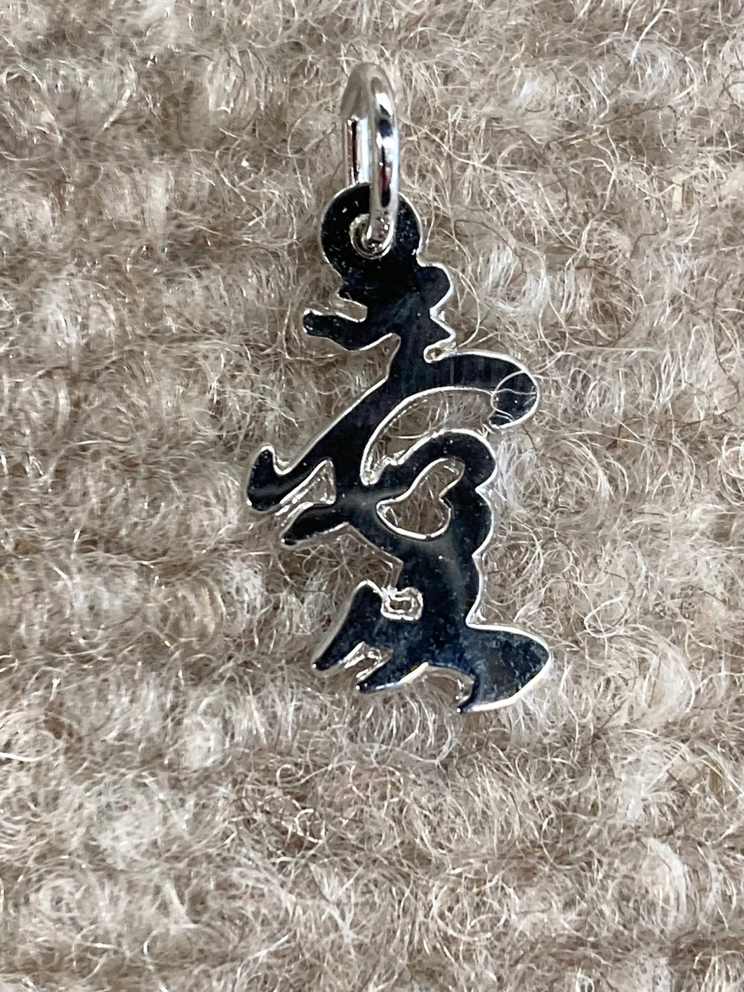 Chinese Love Symbol Silver Charm