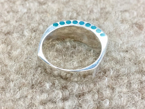 Glacier Blue Onyx Silver Ring