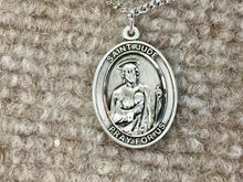 Cargar imagen en el visor de la galería, Saint Jude Silver Pendant With Silver Chain Religious