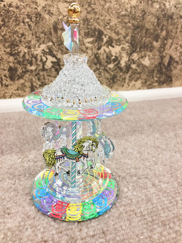 Carousel Glass Figurine