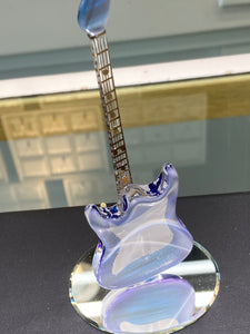 Purple Haze Large Guitar Glass Figurine
