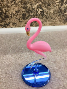 Flamingo Glass Figurine