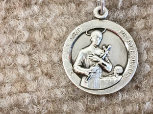 Saint Gerard Silver Medal And Chain Religious