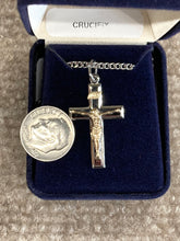 Load image into Gallery viewer, Two Tone Crucifix With Silver Chain Religious