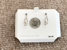 Cargar imagen en el visor de la galería, Sterling Silver Caged  Fresh Water Pearl Dangle Earrings