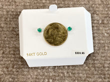Cargar imagen en el visor de la galería, Emerald 14 K White Gold Stud Earrings 0.54 Carats