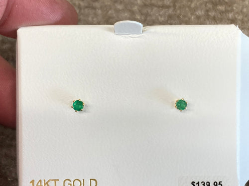 Emerald Gold Earrings