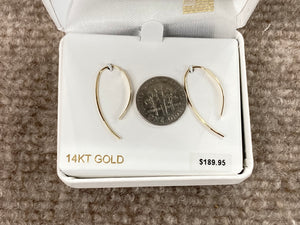 Rectangular Gold Earrings