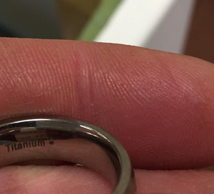 Men's Titanium 7 Millimeter Wide Wedding Ring  Size 10