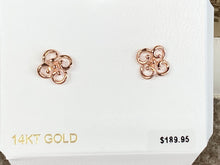 Charger l&#39;image dans la galerie, Rose Gold Knot Stud Earrings