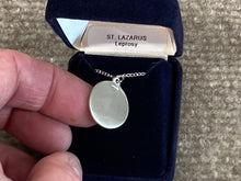 Charger l&#39;image dans la galerie, Saint Lazarus Silver Medal With 18 Inch Silver Curb Chain Religious