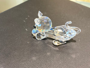 Playful Cat  Crystal Figurine