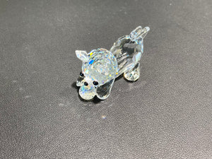 Playful Cat  Crystal Figurine