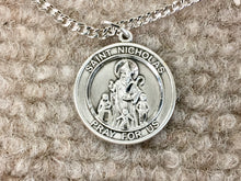 Load image into Gallery viewer, Saint Nicholas Silver Pendant With Silver Chain