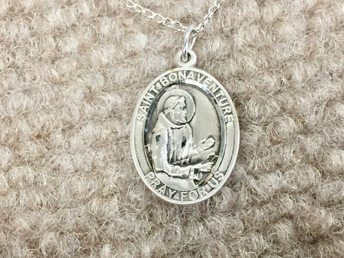 Saint Bonaventure Silver Pendant And Chain