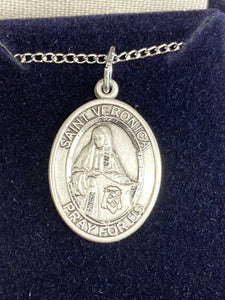 Saint Veronica Silver Pendant And Chain
