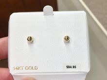 Load image into Gallery viewer, 14 K Yellow Gold Ball Earrings