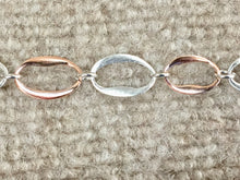 Load image into Gallery viewer, Silver And Rose Gold Plated Bracelet