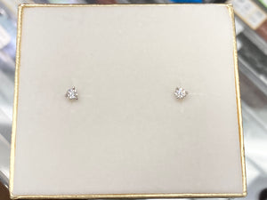 Diamond Stud Earrings Quarter Carat Weight White Gold