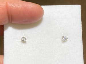 Diamond Stud Earrings 0.41 Carats White Gold