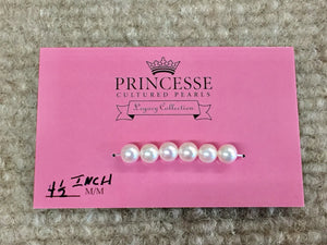 Princesses Add A Pearl 4 1/2 Millimeter One Inch Card