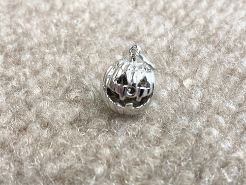 Jack O Lantern Silver Charm