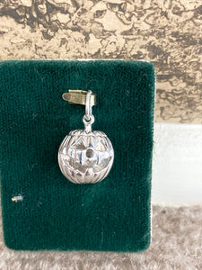 Jack O Lantern Silver Charm