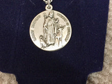 Charger l&#39;image dans la galerie, Saint Hubert Silver Pendant With 24 Inch Silver Chain Religious