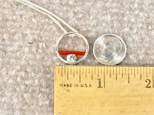 Load image into Gallery viewer, Carnelian And Cubic Zirconia Sterling Silver Pendant And 18&quot;Chain