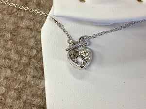 Silver Key To Your Heart Pendant With Chain