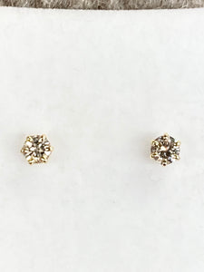 Half Carat Diamond Gold Earrings