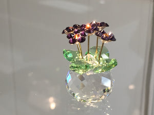 African Violet Crystal Figurine