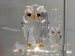Owls Crystal Figurine