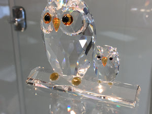 Owls Crystal Figurine