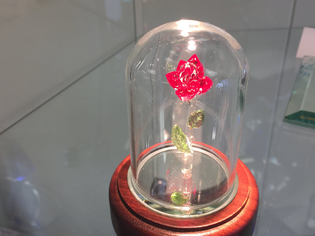 Enchanted Rose Crystal Figurine